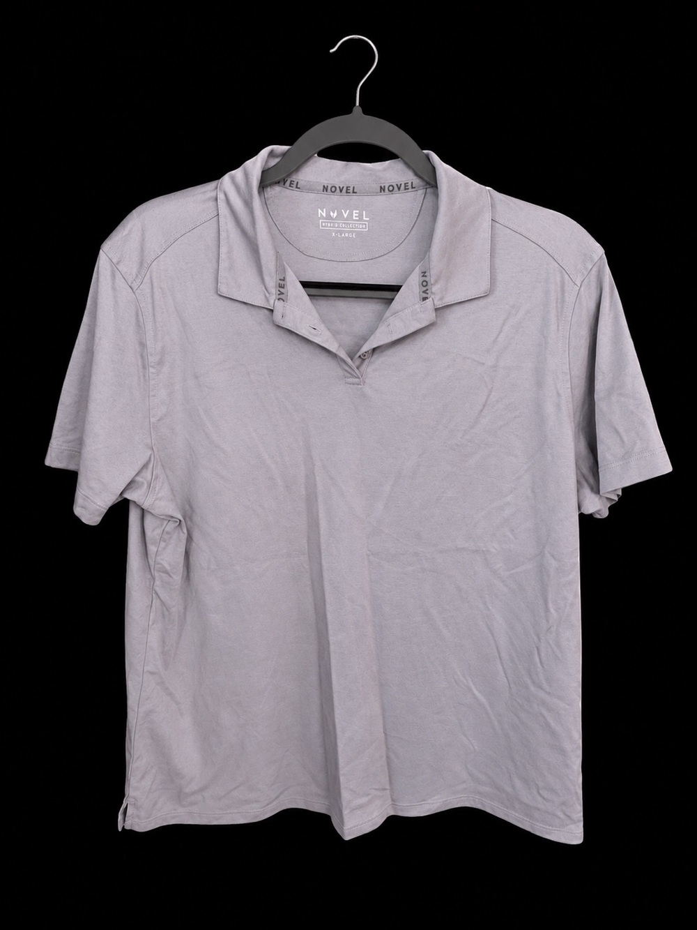 Novel Women's Light Gray Polo Shirt XL